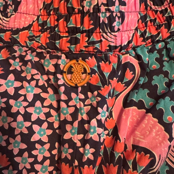 Simply Southern RicRac Tropical Flamingo Print Women's Shorts - Picture 4 of 4